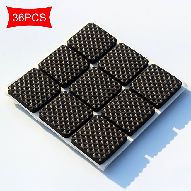 Heavy Duty Adhesive Furniture Pads (Square 1 inch 36PCS)