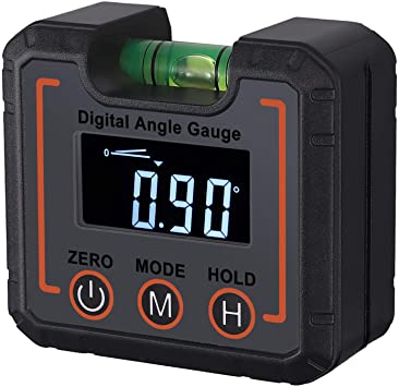 Justech Digital Level Angle Gauge Digital Angle Finder Inclinometer Bevel Box with VA LCD Display & Horizontal Bubble for Construction Carpenter Craftsman Home