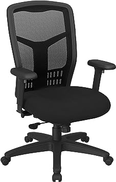 Office Star ProGrid High Back Manager's with Adjustable Seat Height, 2-to-1 Synchro Tilt Control and Seat Slider, Black Mesh