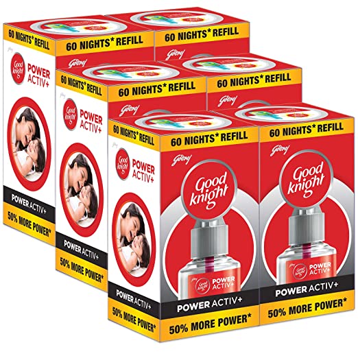 Good knight Power Activ , Mosquito Repellent - 60 Nights Jumbo Refill (Pack of 6)