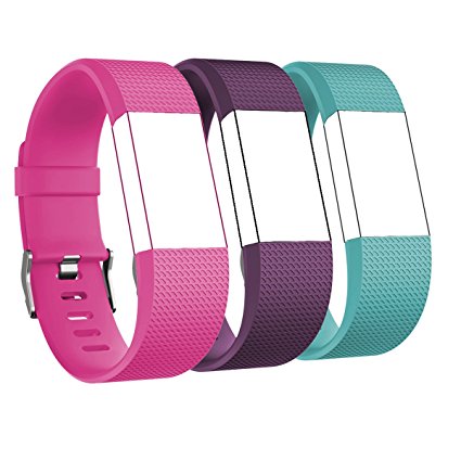 Charge 2 Wristband, Interchangeable Bands for 2016 Fitbit Charge 2, Pack of 3