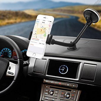 Bestfy Car Phone Mount, Flexible Long Arm Windshield Dashboard Car Phone Mount Holder for 3.5 to 5.8 inch Smartphones/iPhone 7/6S/6 Plus/5S/5, Samsung Galaxy S6 S5, Nexus 5X/6P, LG, HTC and more