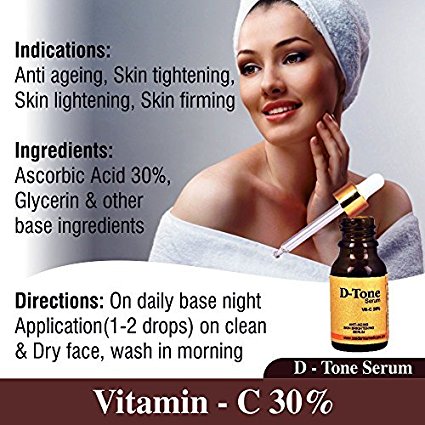 Vitamin C serum 30% De-Tone Anti ageing & Skin Brightening Serum