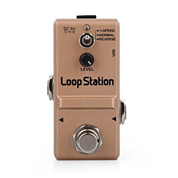 Getaria GE-MT-LN-332S Loop Station Looper Effects Pedal Unlimited Overdubs 10 Minutes of Looping, 1/2 time, and Reverse