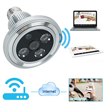 Toughsty™ 8GB 1280x720P HD Motion Detection DVR Bulb Camera Wifi Camera for Iphone & Android