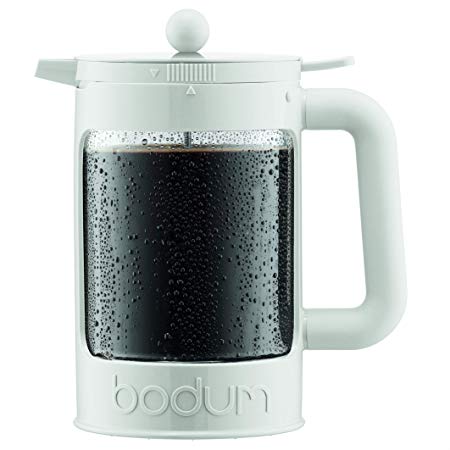 Bodum K11683-913US-1 BEAN Cold Brew Coffee Maker, 51 Oz, Bright White