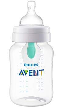 Philips Avent Anti-colic Baby Bottle with AirFree vent 9oz, 1pk, SCF403/14, Clear