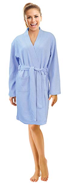 Napa Women's Waffle Spa Robe Lightweight Kimono Bathrobe Soft Hotel Sleepwear