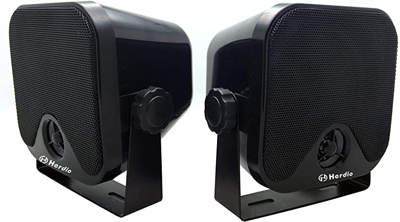 Herdio 120W Outdoor Speakers Waterproof - 4 Inches Marine Grade Mount Speakers For Home, Boat, Poolside, Patio, Indoor Outdoor