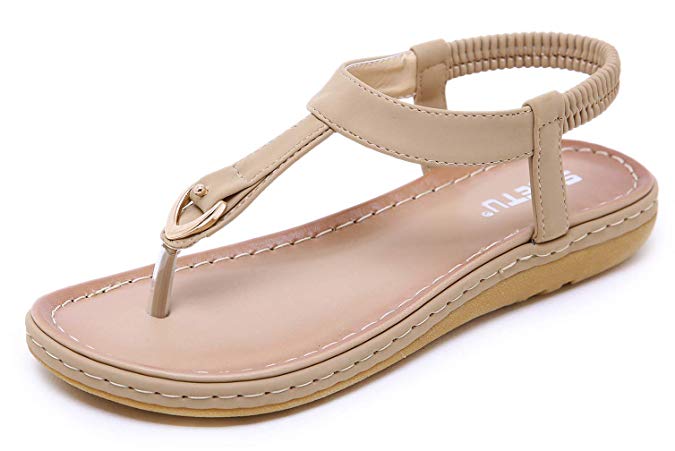 DolphinBanana Women Beach Wear Flat Sandals Glitter Shoes Cruise Holiday Bohemian Flip Flops