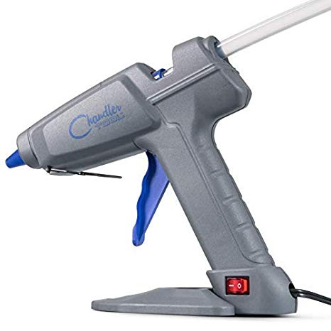 Chandler Tool Commercial Glue Gun - 100 Watt - 10 Hot Glue Sticks & Patented Base Stand Included - Heavy Duty High Temp For Construction, Home Improvement, DIY