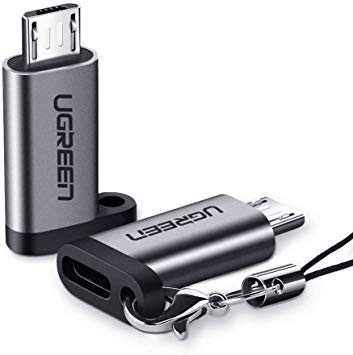 UGREEN Micro USB to USB C Adapter 2 Pack Type C Female to Micro B Male Converter Support Fast Charge & Sync Compatible for Samsung J6/J5/J4 /J3/S7/S6,Huawei Y7/Y6/P Smart/P8 Lite,Moto G5/E5,Nokia 6.1