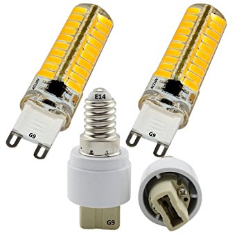 Bulbeats 2pcs G9 E14 4W Extremely Bright 80-BS Chipsets 1000LM LED Replacement Bulb Appliance Bulb Silicone Gel Crystal LED Bulbs Light Lamp 110V (Dimmable) Xenon White 6000K Best Value!