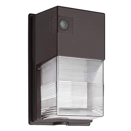 Lithonia Lighting TWS LED P1 50K 120 PE BZ M4 Dusk to Dawn Integrated Outdoor LED Wall Pack, 25W, Bronze