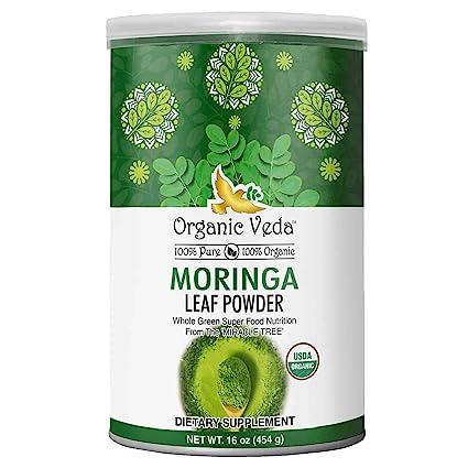 Organic Veda Moringa Leaf Powder 454 Grams
