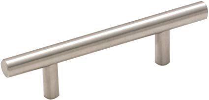 Amerock BP19010CSG9 Bar Pulls 3 in (76 mm) Center-to-Center Sterling Nickel Cabinet Pull