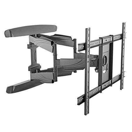 Intecbrackets® - Professional double arm extra strong slim fitting (just 50mm gap) swivel and tilt TV wall bracket fits 40 42 46 47 50 52 55 60 65 70 TVs with long 500mm extendable reach complete with lifetime warranty