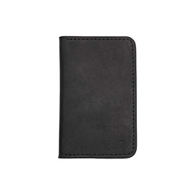 Holden Card Wallet by Everyman, Limited Edition Full Grain Leather Slim Wallet for Men, Black Finish