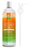 100 Pure Fractionated Coconut Oil - Liquid Moisturizer for Skin Face Body and Nails - Conditioner for Dry and Damaged Hair - Massage Oil Cuticle Softener Shave Gel Lip Balm - InstaNatural - 16 OZ