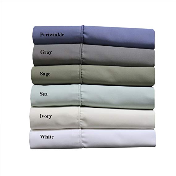 Royal and Deluxe Cotton Blend 1000 Thread Count Sheet Sets. luxurious wrinkle free, and easy care durable linens. Deep Pockets, 3 Pieces Twin Extra Long Size Sheet Set, Sea