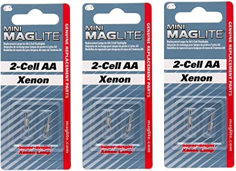 Replacement Bulb for Mini Mag-Lite, 3 Pack
