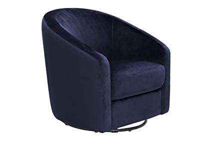 Babyletto Madison Swivel Glider, Navy Blue Microsuede Fabric