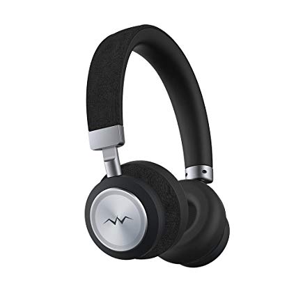 Active Noise Cancelling Headphones, Linner NC80 Bluetooth Headphones with Microphone Hi-res Audio Wireless Headphones On Ear Touch Controls with 34H Playtime for Travel Work Gaming- Black