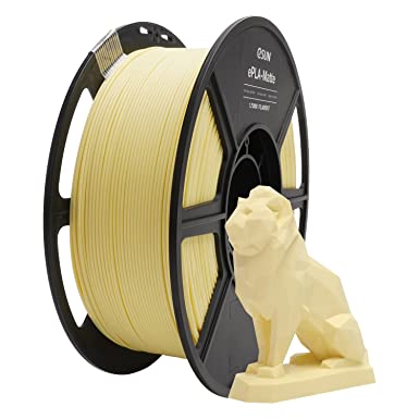 eSUN Matte PLA Filament 1.75mm, Low Density Matte 3D Printer PLA Filament, 1KG Spool 3D Printing Filament for 3D Printers, Almond Yellow