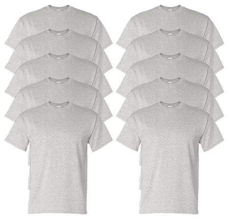 Gildan Mens Wicks Moisture T-Shirt Pack of 10