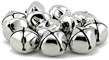 Pack of 100 pcs 1 Inch Christmas Jingle Bells for Holiday Decoration and DIY Craft Bells（Silver）