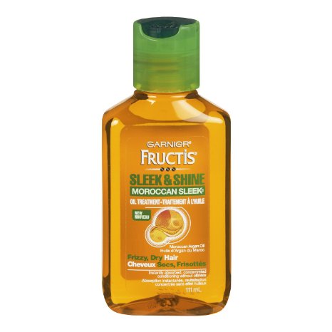 Garnier Sleek and Shine Moroccan Sleek Oil Treatment for Frizzy Dry Unmanageable Hair, 3.75 Fluid Ounce