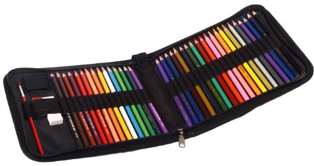 XELA High Quality Colored Pencils Set 36 Watercolor Pencils for Adults & Children w/Sharpener Eraser Blending Brush & Case. Smooth Color Perfect for Watercolor Drawings Sketches & Coloring Pages Art.