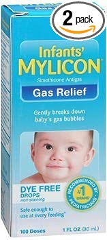 Mylicon Infants' Gas Relief Dye Free Drops - 1 oz, Pack of 2