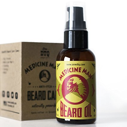 Medicine Man's Anti-itch Beard Oil 2 FL OZ - 100% Natural & Organic Leave-In Conditioner