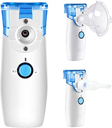 Portable Nebuliser Handheld Mesh Atomizer Machine for Home Daily Use, Personal Inhalers Nebulizador for Breathing Problems