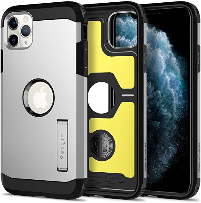 Spigen Tough Armor Works with Apple iPhone 11 Pro Max Case (2019) - XP Satin Silver