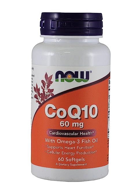 Now Foods - Co Q 10 With Omega-3 Fish Oil, 60 mg, 60 softgels