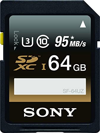 Sony 64GB High Performance Class 10 UHS-1/U3 SDXC up to 95MB/s Memory Card (SF64UZ/TQN)