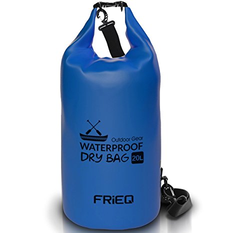 20L Dry Bag - FRiEQ Lightweight & Durable Dry Bag Backpack for Outdoor Activities - Waterproof Bag Guaranteed - Perfect for Boating / Kayaking / Fishing / RaftingPhones