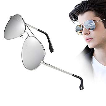 Mens Womens Polarized Sunglasses 100% UV400 Protection Aviator Black Sun Glasses