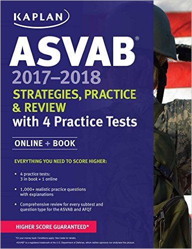 ASVAB 2017-2018 Strategies, Practice & Review with 4 Practice Tests: Online   Book (Kaplan Test Prep)