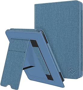 Fintie Stand Case for 6" All-New Kindle (2022 Release) - PU Leather Cover with Card Slot & Hand Strap for Kindle 2022 11th Generation Model No. C2V2L3 (NOT fit Paperwhite or Oasis), Twilight Blue