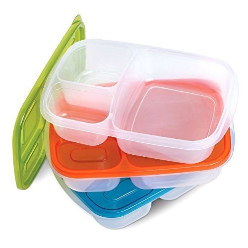 3 PCS BENTO BOX SET Bento Lunch Boxes Nesting Multi-compartment Reusable Lunchbox Made with High Quality Plastic Microwavable Dishwasher Safe