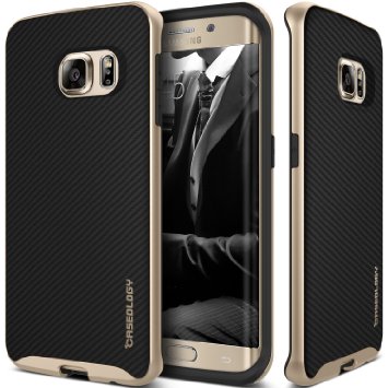 Galaxy S6 Edge case Caseology Envoy Series Carbon Fiber Black Premium Leather Bumper Cover Leather Textured Samsung Galaxy S6 Edge case