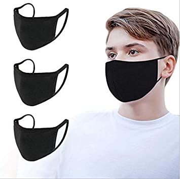 3 Pack Anti Dust Mask Unisex Cotton Mouth Mask Breathable Face Mask Washable and Reusable Mask for Cycling Camping Travel Outdoors for Men Women Adult