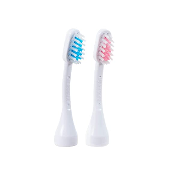 Emmi-dent Platinum 4-Pin Bristle-Head Attachments - Electric Toothbrush Replacement Heads. Cleans With Ultrasound Waves. (Regular 2 Pack)