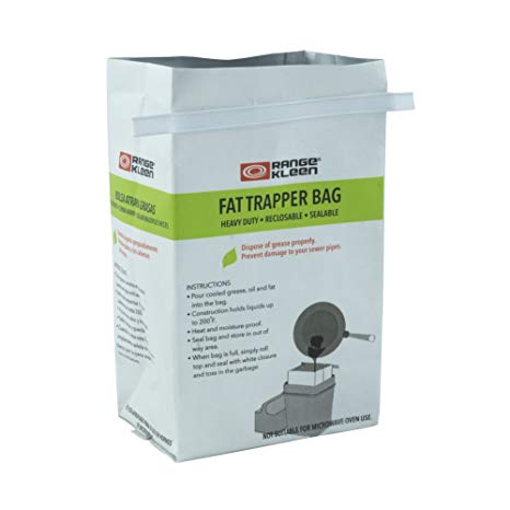 600-02 Trap the Grease: Fat Trapper System with 2 Grease Disposable Bags Range Kleen