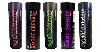 Enola Gaye Wire Pull Smoke Grenade - Variety 6-Pack (Red, Orange, Green, Purple, Blue, White)
