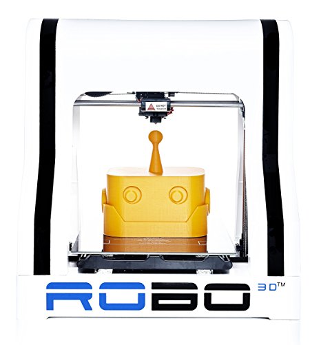 ROBO 3D R1PLUS A1-0002-000 R1 Plus 10x9x8-Inch Fully Assembled ABS/PLA 3D Printer, White