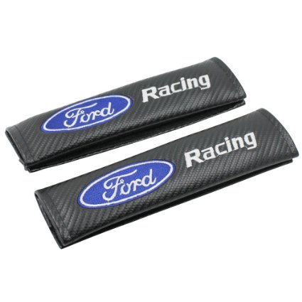 Carbon Fiber Racing Sports Style Car Seat belt Cover Shoulder Pads For Ford 1-Pair